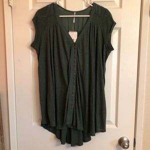 NWT Free People Highland tunic- army green color
